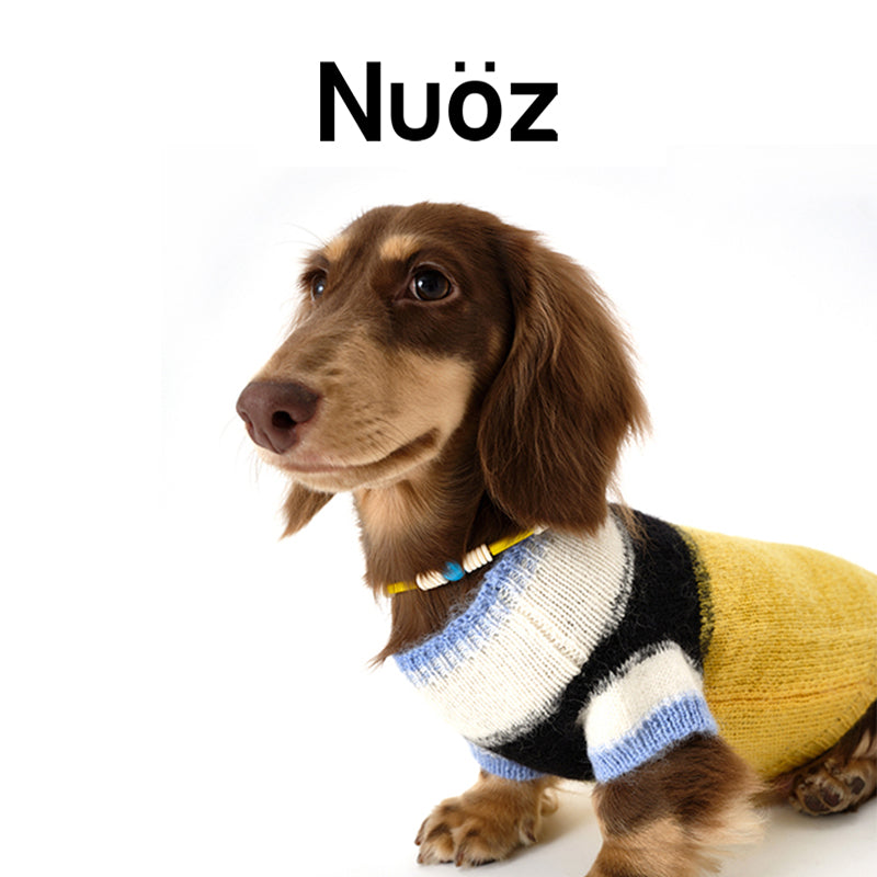 N series - Mohair yellow sleeved knitted jumper