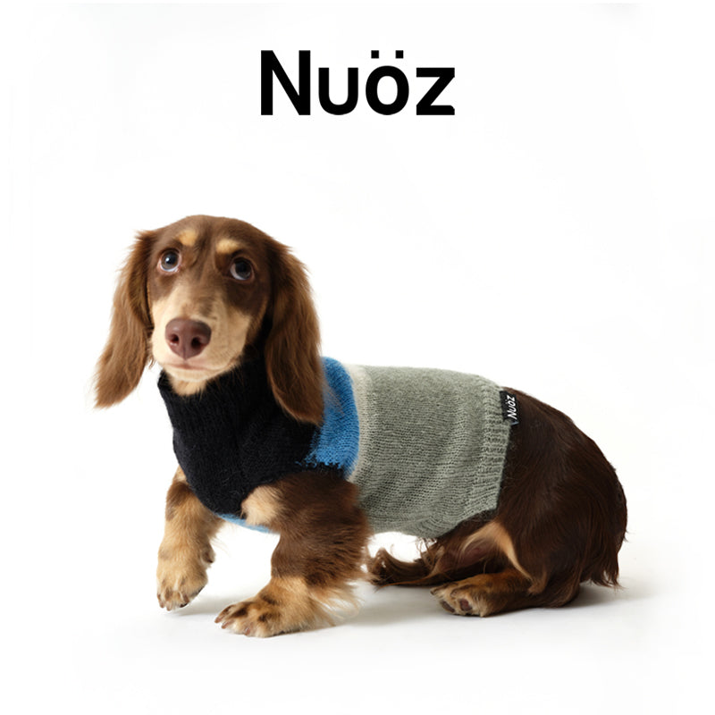 N series - Mohair blue sleeveless knitted jumper