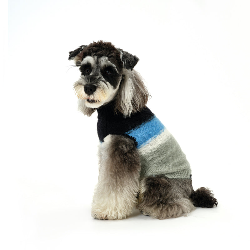 N series - Mohair blue sleeveless knitted jumper