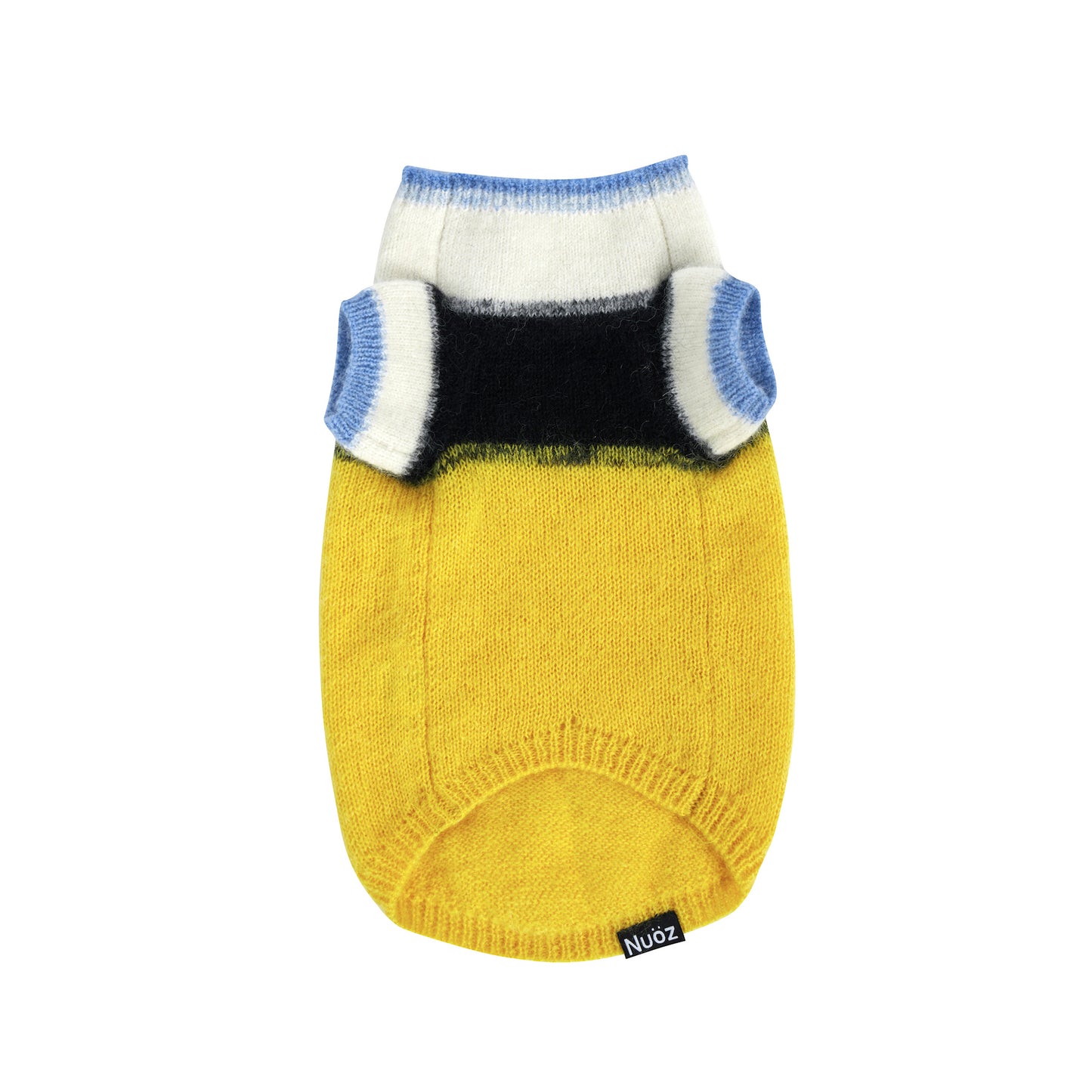 N series - Mohair yellow sleeved knitted jumper