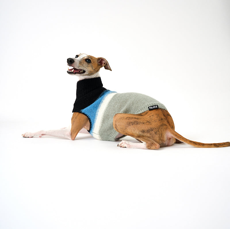 N series - Mohair blue sleeveless knitted jumper
