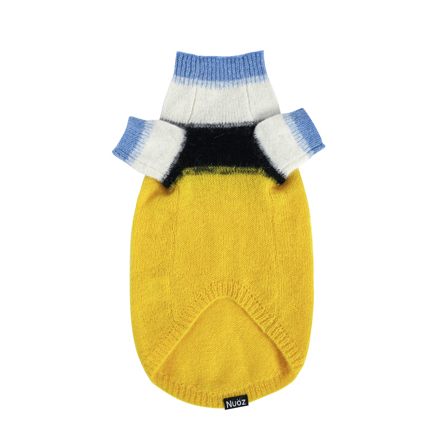 N series - Mohair yellow sleeved knitted jumper